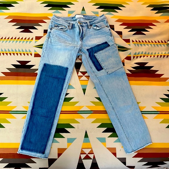 Patchwork LOFT hippie boho crop jeans - Picture 1 of 5